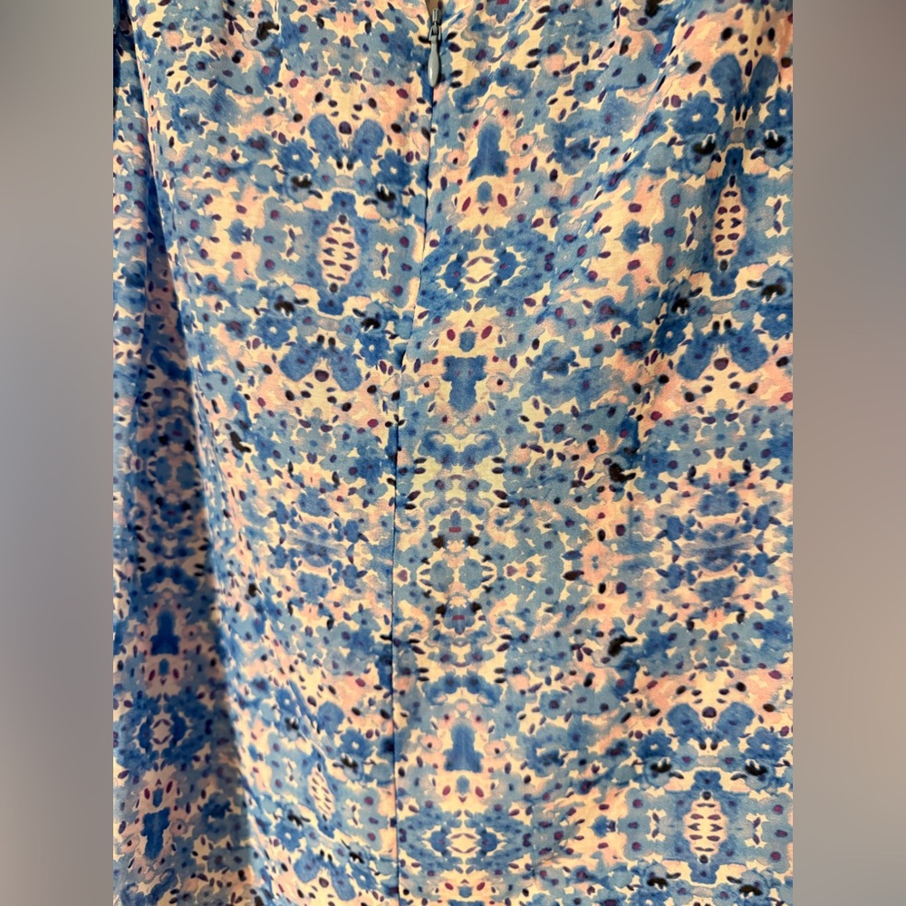 Caballero Blue Floral Short-Sleeve Blouse size Small - Picture 2 of 9